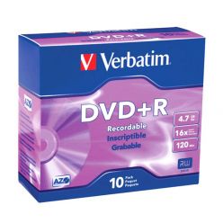 Verbatim DVD+R 16x Slim (10 Pcs Pack)