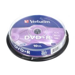 Verbatim DVD+R 16X (10 Pcs Spindle)