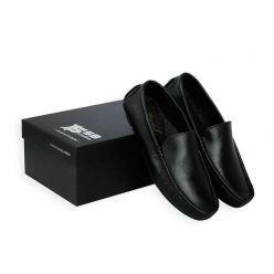 Black Leather Loafers Men's SB-S118