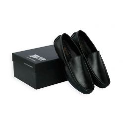 Black Saffiano leather Loafers Men's SB-S120