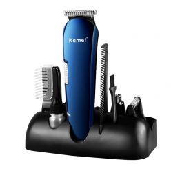 Kemei KM-550 5 In1 Multifunctional Hair Clipper Shaver Nose Ear Eyebrow Trimmer Four Head Men USB Chargeable Hair Beard Trimmer