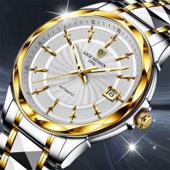 LIGE Design Men Automatic Watch Sapphire Luxury Mechanical Wristwatch Tungsten steel Waterproof Watch Men 