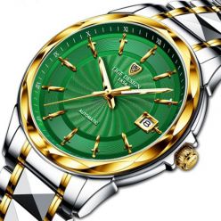 LIGE Men Automatic Mechanical Watches Luxury Brand Business Tungsten Steel Waterproof WristWatch for Men 