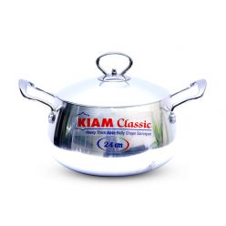 KIAM Aluminum BELLY SAUCE PAN -24CM - Silver