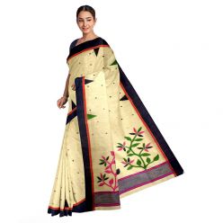 Handloom Jamdani Multi Design Saree For Women-KP48JLA