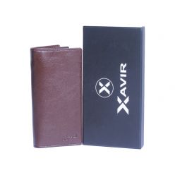 XAVIR Authentic Pure Lather Wallet XW-01 Chocolate