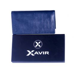 XAVIR Authentic Lather Wallet XW-01 Blue