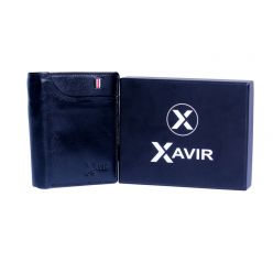 XAVIR Authentic Lather Wallet XW-02 Black
